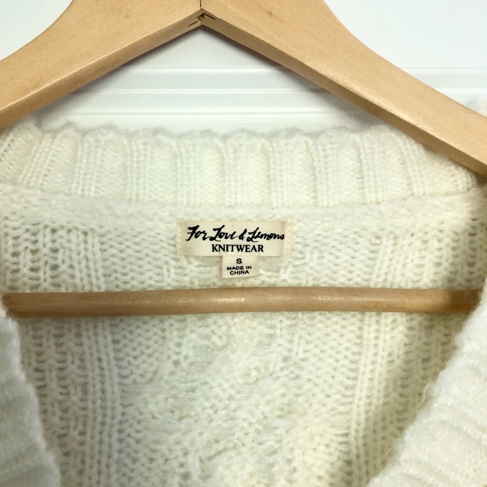 For Love and Lemons Mollie Cropped Sweater - Picture 3 of 6
